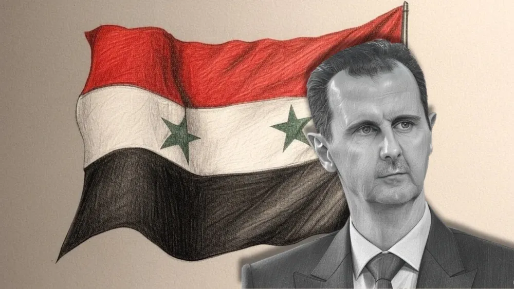 Assad Syria flag