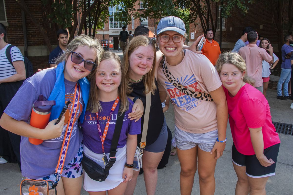 ClemsonLIFE students during sorority rush events