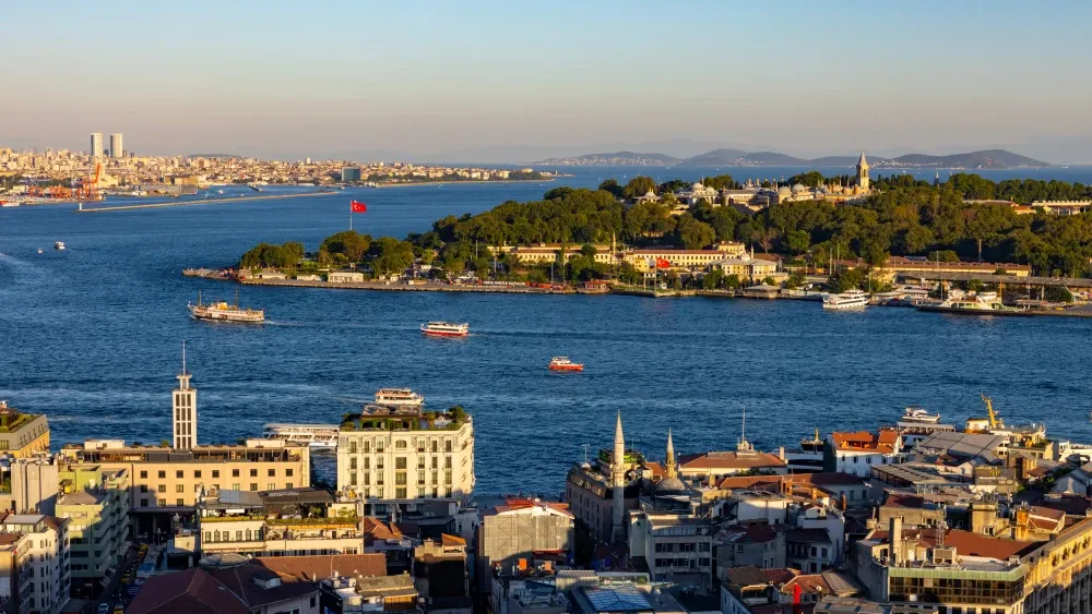 A view of the Bosphorus Strait in Istanbul, Turkey, in July 2025.  Shutterstock