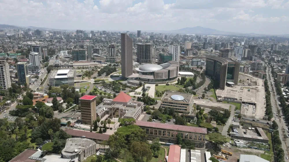 An aerial view of Addis Ababa, Ethiopia, in March 2024.  Shutterstock