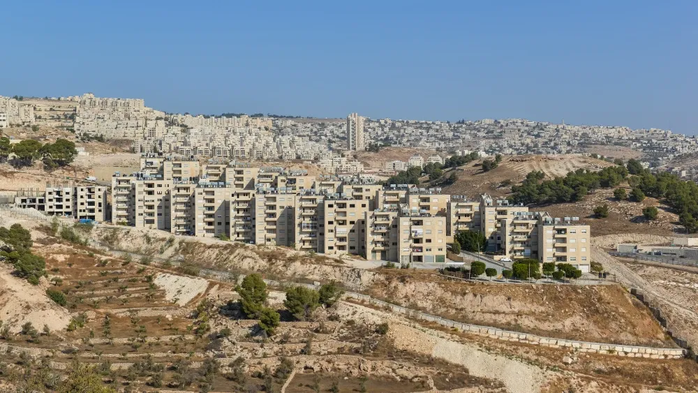 A Jewish settlement on the hill in the West Bank.  Shutterstock