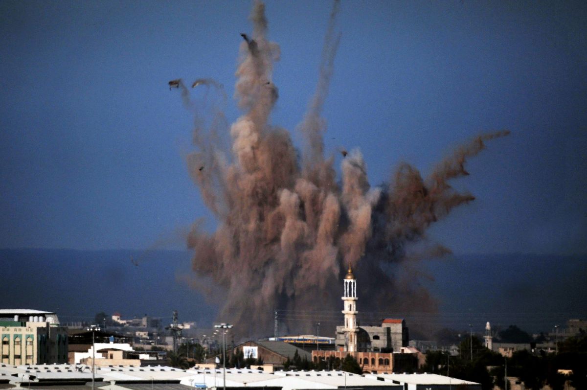 Bombing in Gaza.