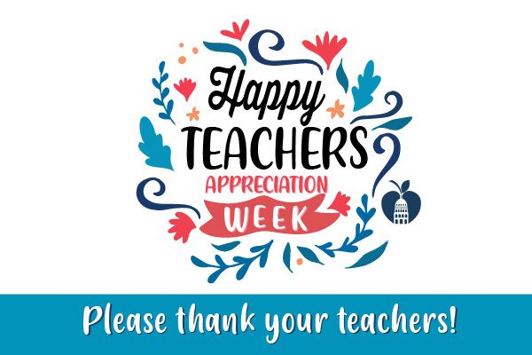 Happy Teacher Appreciation Week -- English