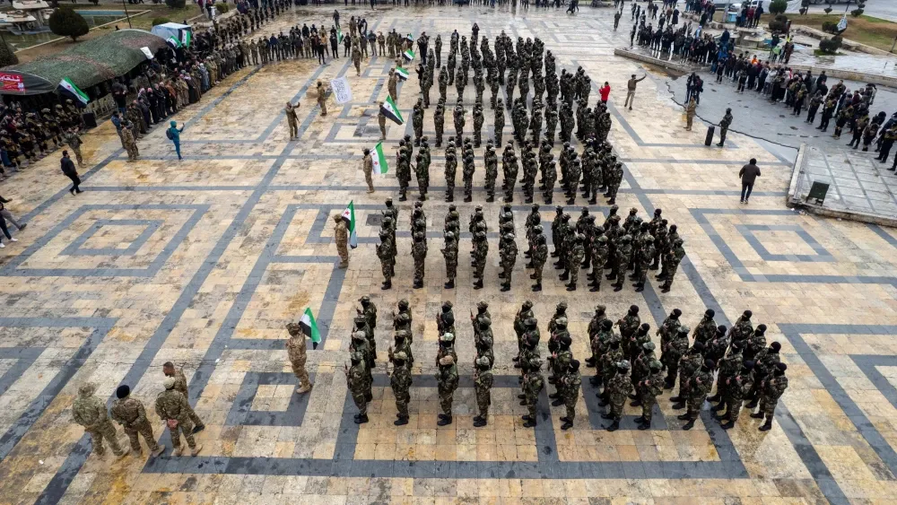 Syrian Army forces are shown on February 4, 2025, in Damascus. Shutterstock