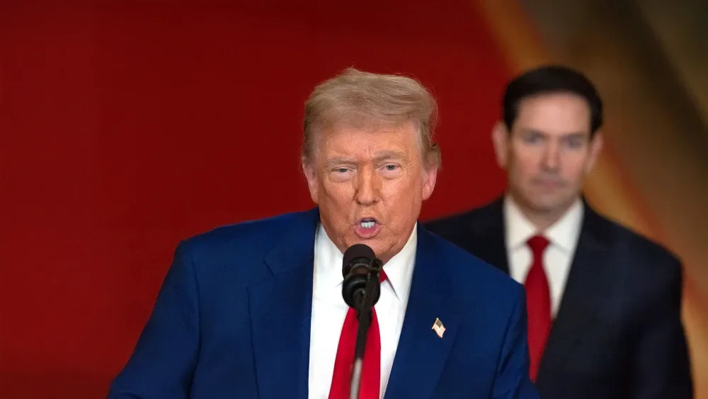 President Donald Trump and Secretary of State Marco Rubio at the White House on June 21, 2025. Shutterstock