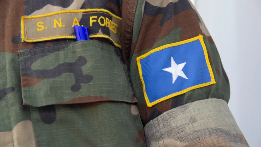 The United States spends on average $100 million annually on training and equipment to the Somali National Army. A soldier from the Somali National Army with the Somali flag; Mogadishu, Somalia, Nov. ...