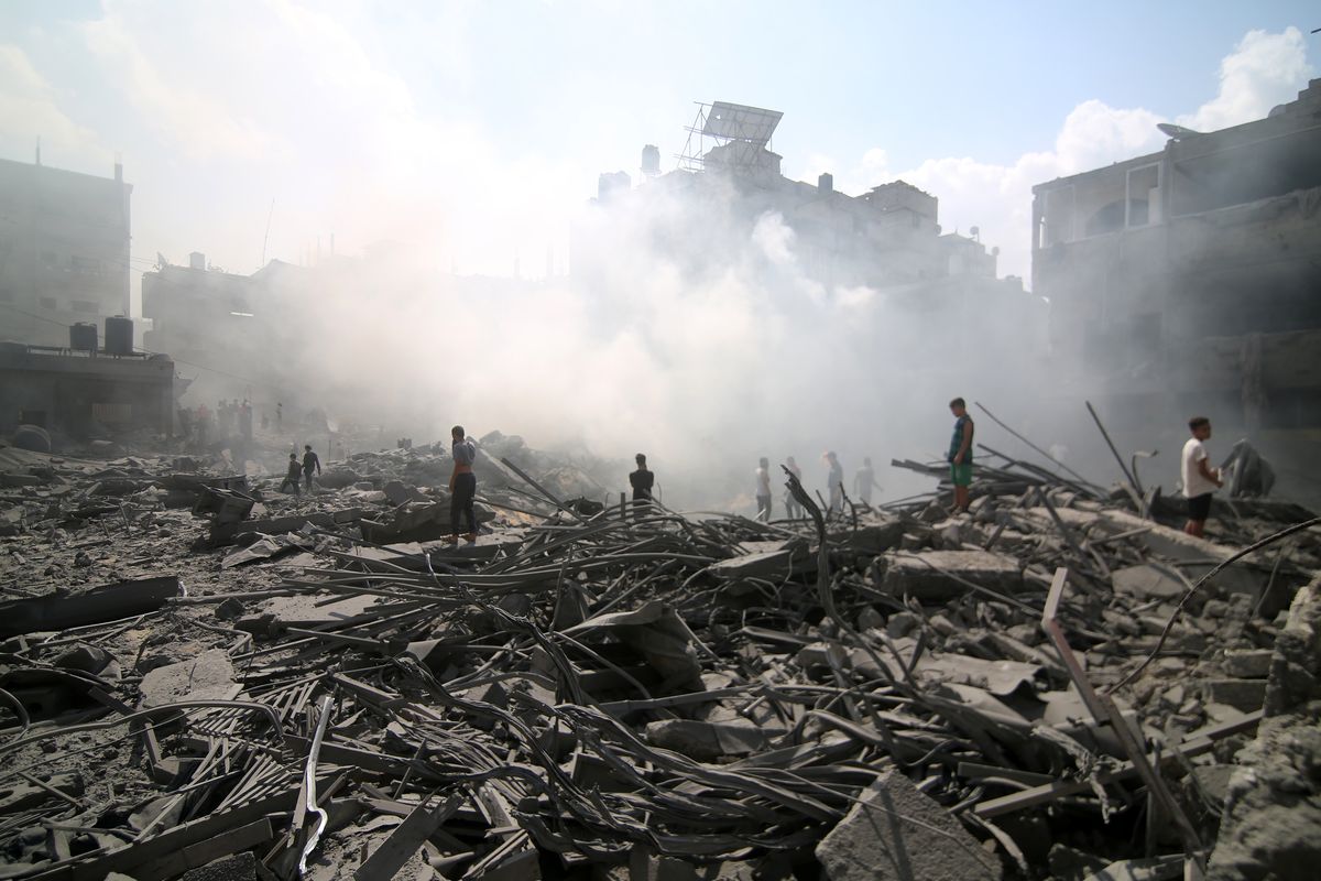 Parts of Gaza after bombing by Israel.