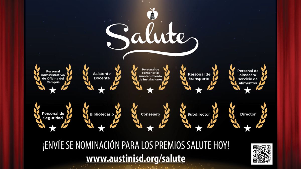 Salute Nominations graphic Spanish