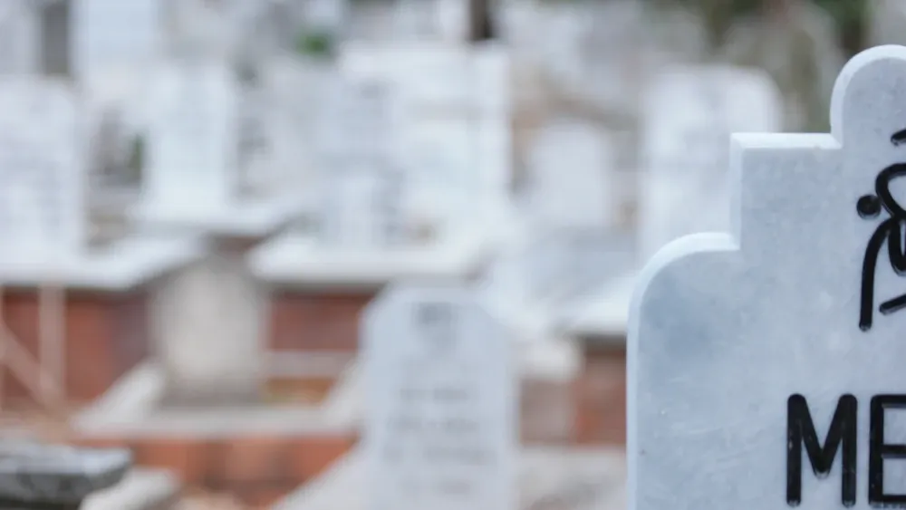 Headstones in a Muslim cemetery in Iran.  Shutterstock