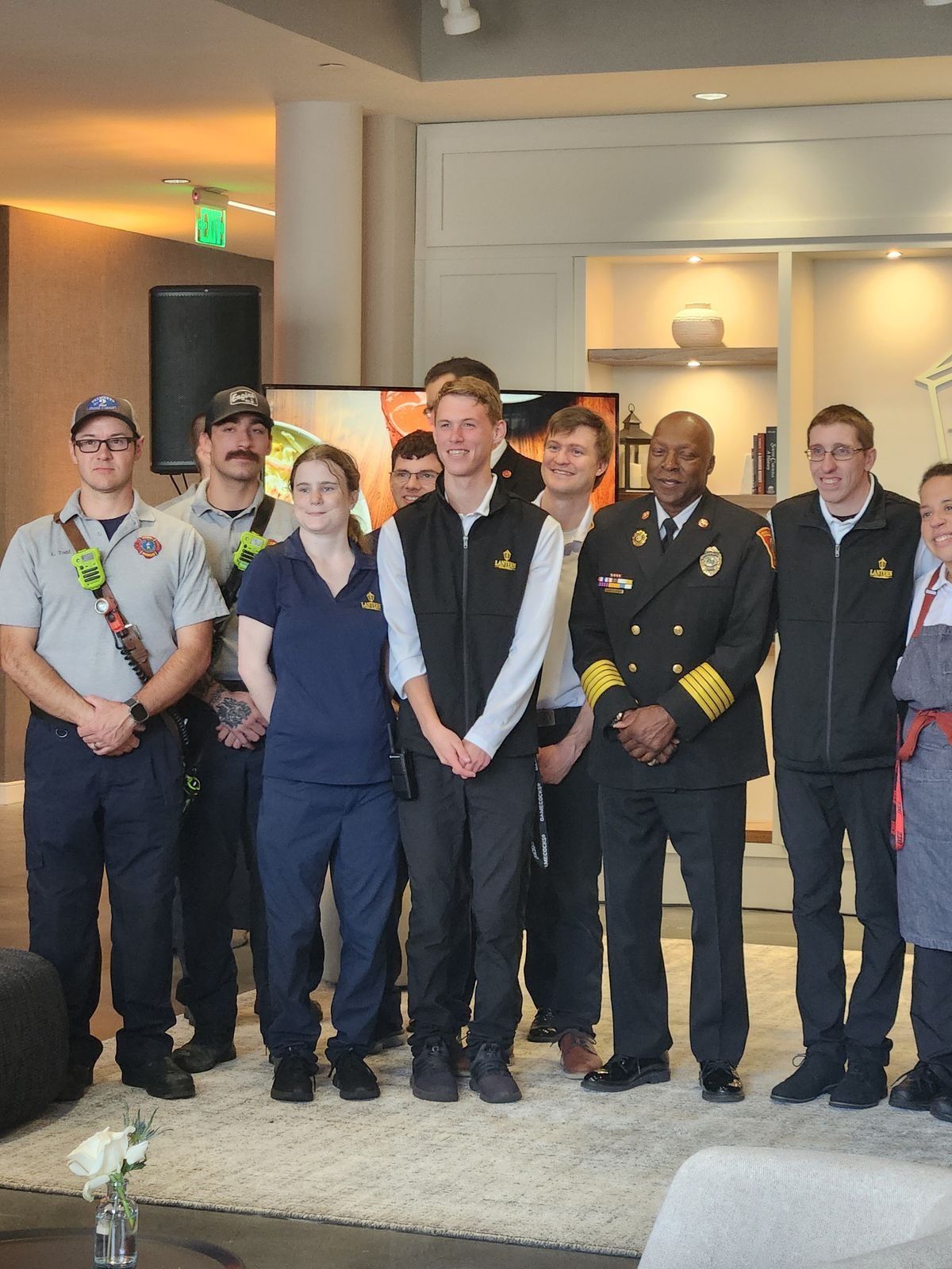 CarolinaLIFE students and alumni with Columbia Fire Department Team