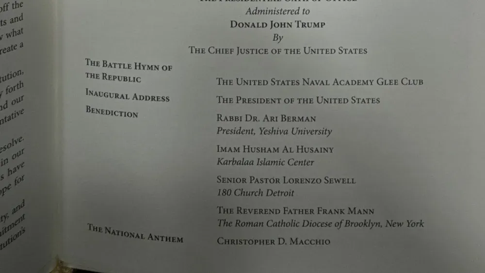 Trump inaguration program