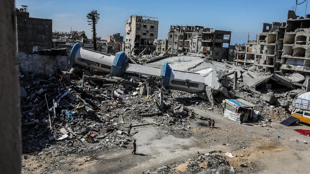 The wreckage of buildings in Gaza. Shutterstock