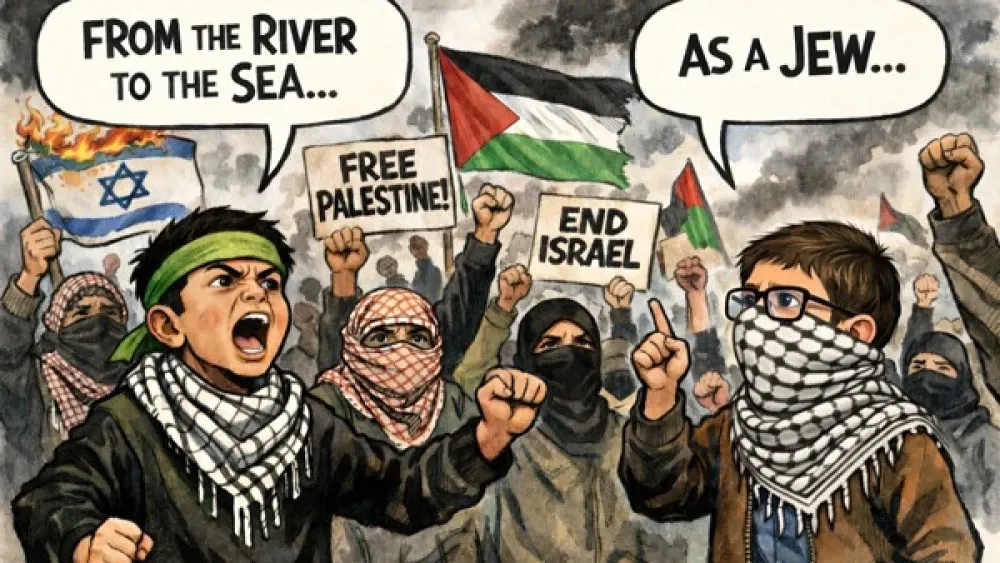 Despite presenting themselves as separate organizations, Jewish Voice for Peace and Students for Justice in Palestine consistently advance the same narratives, demands, and ideological framing.