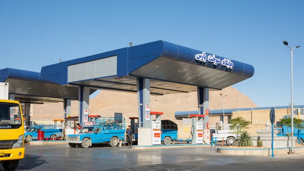 A file photo of a gas station in Fars Province, Iran. Shutterstock