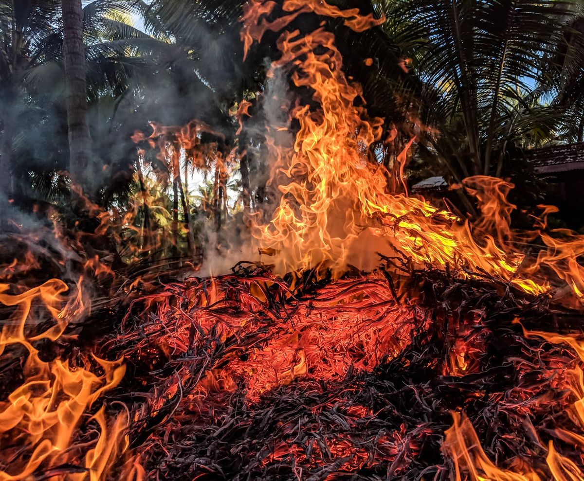 Pile burning