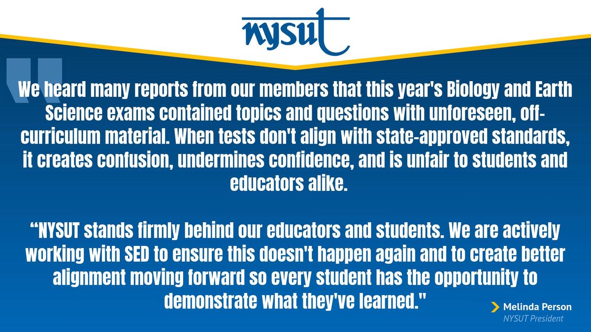 NYSUT Statement