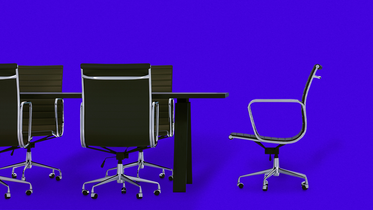Office chairs around a conference table.