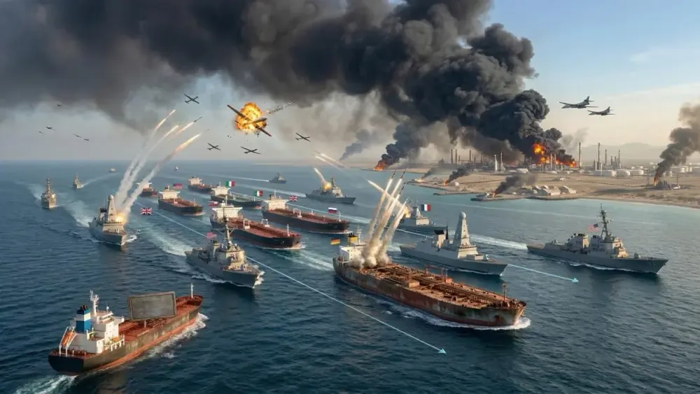 Naval deployments and energy infrastructure now shape the economic dimension of the confrontation.