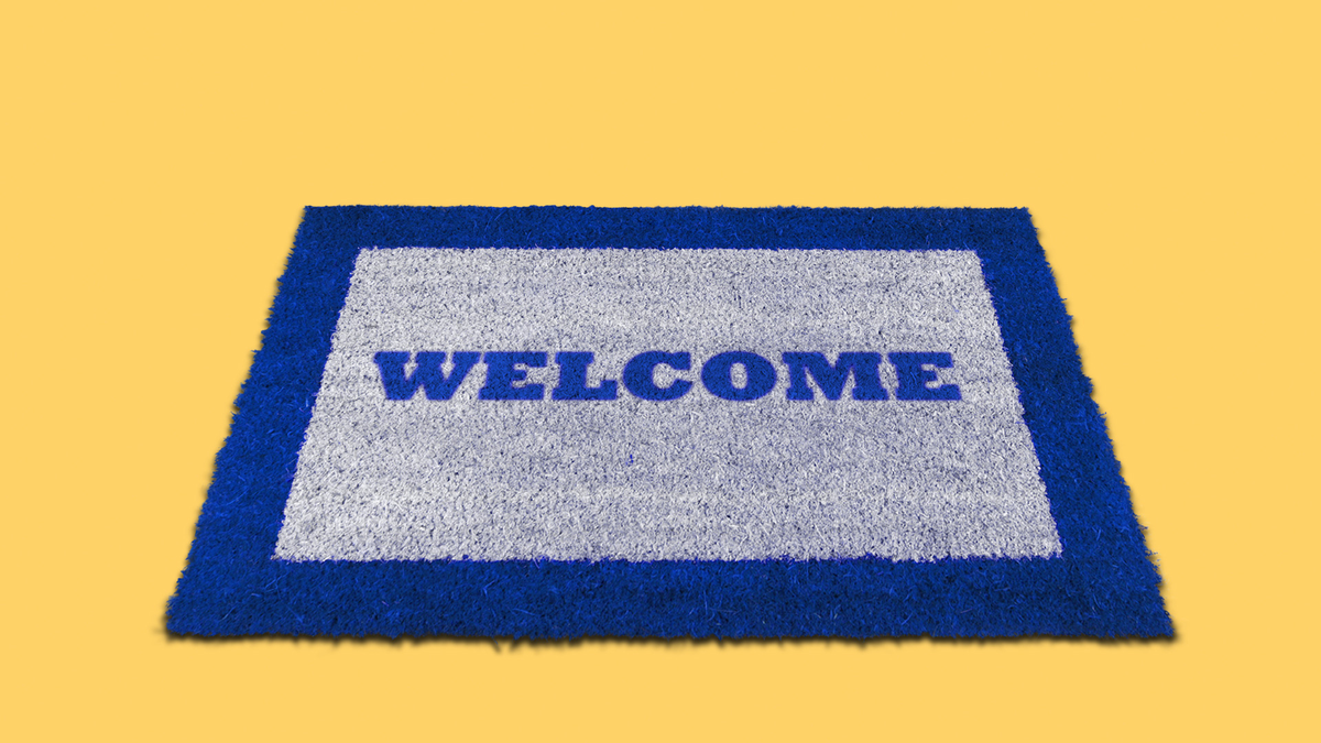 A welcome mat.