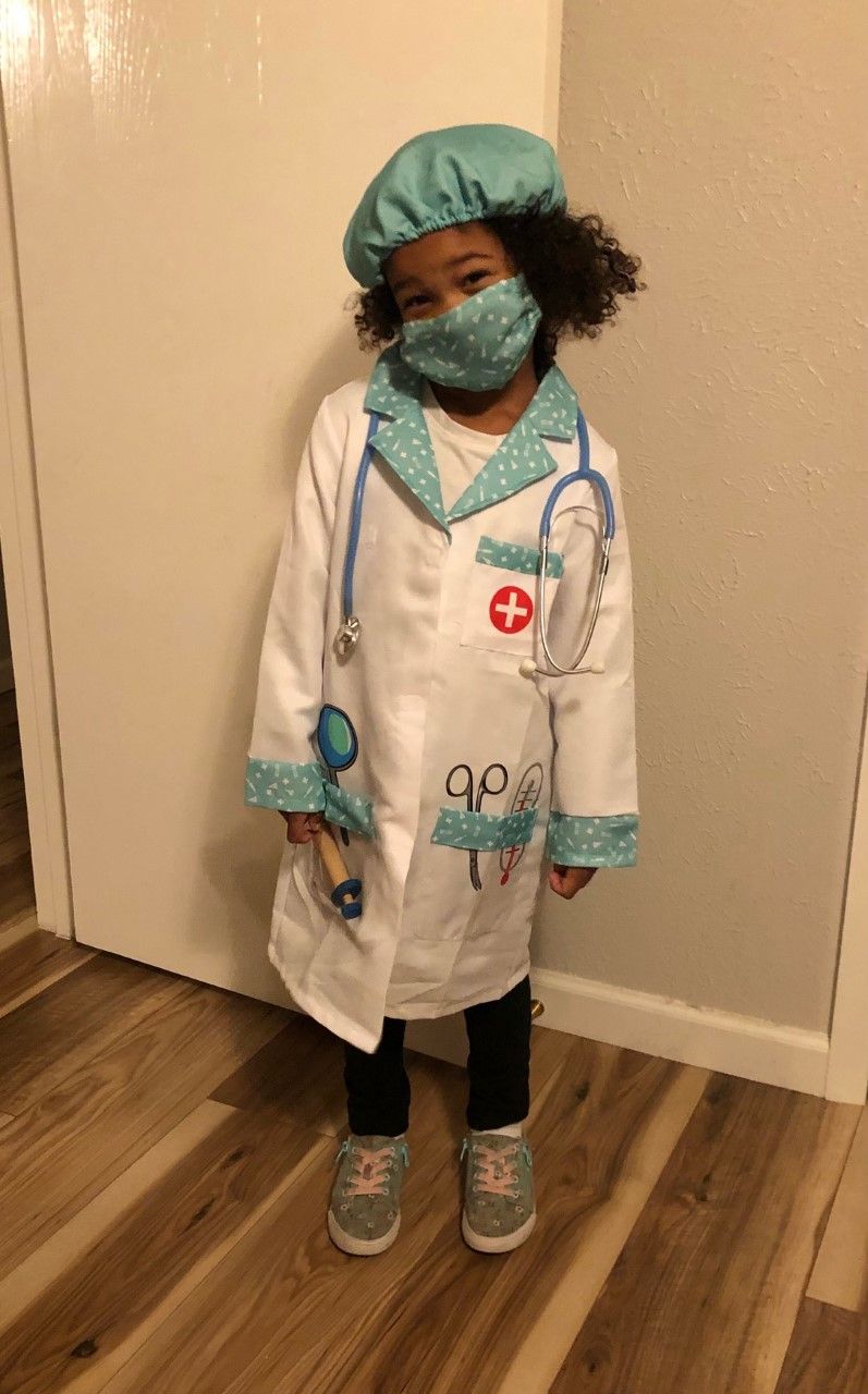 Student in a doctors costume