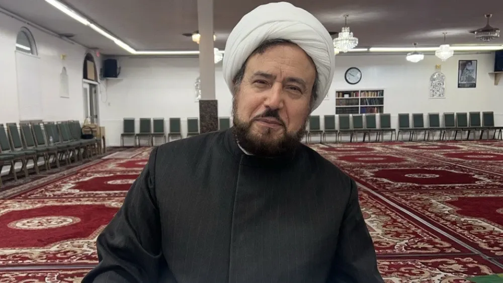 Imam Husham Al-Husainy, photographed at the Karbala Islamic Educational Center in Dearborn, Michigan in September. Despite his long record of controversial statements, including open support for Hezbo...